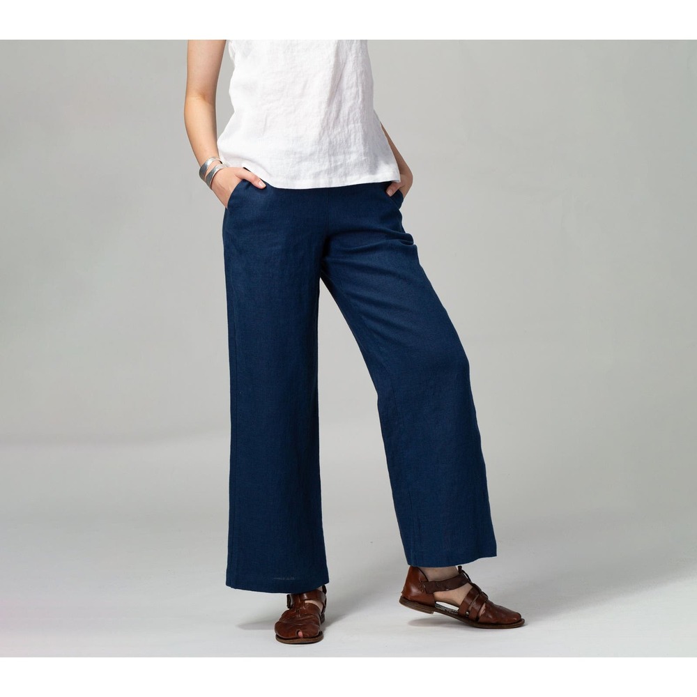 1. State Navy Wide-Leg Cropped Pants